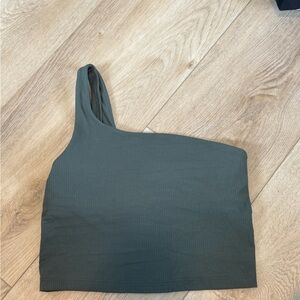 Ribbed Nulu Asymmetrical Yoga Tank Top